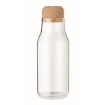 Glass bottle with a cork stopper, 600 ml transparent colour