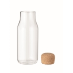 Glass bottle with a cork stopper, 600 ml transparent colour third view