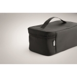 Cooler bag with lunch box made of recycled plastic black colour fourth photographic view