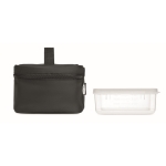 Cooler bag with lunch box made of recycled plastic black colour seventh view