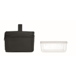 Cooler bag with lunch box made of recycled plastic black colour eighth view