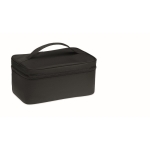 Cooler bag with lunch box made of recycled plastic black colour