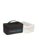 Cooler bag with lunch box made of recycled plastic view with print area