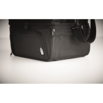 Large, recycled cooler bag with lunch box black colour photographic view