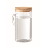 Borosilicate glass carafe with cork lid for home and office transparent colour second view