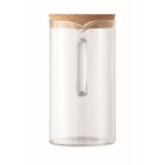 Borosilicate glass carafe with cork lid for home and office transparent colour eighth view