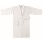 Bathrobe made of 100% organic cotton, size XL/XLL, 350 g/m2 white colour sixth view