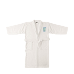 Bathrobe made of 100% organic cotton, size XL/XLL, 350 g/m2 white colour view with print area