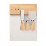 Marble cheese plate with cutlery for serving wood colour seventh view