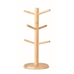 Bamboo cup stand with 6 drink glasses for the kitchen, 200 ml wood colour second view