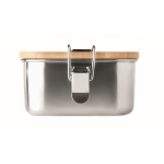 Steel lunch box, bamboo lid, leak-proof buckles, 750 ml wood colour ninth view