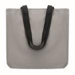 Fabric bag made from reflective 190D polyester matt silver colour