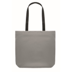 Fabric bag made from reflective 190D polyester matt silver colour third view