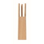 5-piece wooden knife set in a block as a promotional gift wood colour fifth view