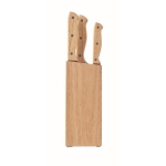 5-piece wooden knife set in a block as a promotional gift wood colour sixth view