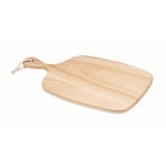 Square wooden chopping and serving board wood colour