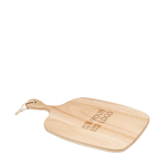 Square wooden chopping and serving board view with print area