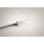 Foldable and notebook stand for devices up to 17”. matt silver colour fourth photographic view