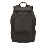 Recycled sports backpack made of RPET black colour second view