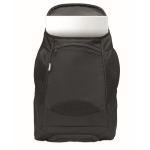 Recycled sports backpack made of RPET black colour third view