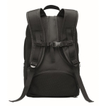 Recycled sports backpack made of RPET black colour fourth view