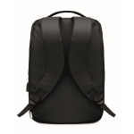 Recycled laptop backpack with USB Port, 16” black colour seventh view