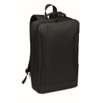 High-quality laptop backpack made from recycled material, 16” black colour