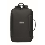 High-quality laptop backpack made from recycled material, 16” black colour fifth main view