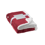 Reversible fleece blanket for sofa, 225 g/m2 burgundy colour