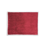 Reversible fleece blanket for sofa, 225 g/m2 burgundy colour