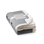 Reversible fleece blanket for sofa, 225 g/m2 grey colour