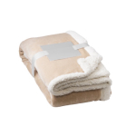 Reversible fleece blanket for sofa, 225 g/m2 beige colour