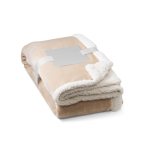 Reversible fleece blanket for sofa, 225 g/m2 beige colour