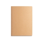 Notebook with sewn cardboard cover blank pages, A4 natural colour first view