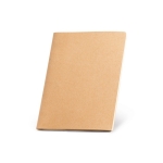 Notebook with sewn cardboard cover blank pages, A4 natural colour