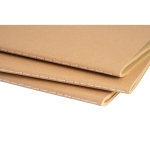 Notebook with sewn cardboard cover blank pages, A4 natural colour