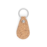 Oval cork keyring, Cork Oval natural colour first view