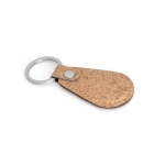 Oval cork keyring, Cork Oval natural colour