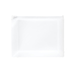 Airtight plastic toiletry bag with coloured zipper white colour first view