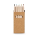 Printable box of 6 coloured pencils, Essential brown colour first view