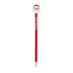 Pencil with rubber Santa Claus figure for children main view