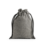 Eco-friendly gift bag made from recycled cotton, 140g/m2 black colour