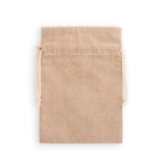 Eco-friendly gift bag made from recycled cotton, 140g/m2 natural colour first view