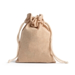 Eco-friendly gift bag made from recycled cotton, 140g/m2 natural colour