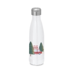 Thermos bottle with double inner wall, 510 ml white colour image with logo