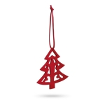 3-piece felt Christmas ornament set red colour first view