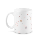 Ceramic mug with Christmas bauble print, 340ml red colour second view