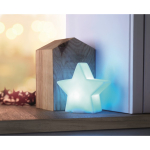 Shining star made of plastic as a decoration for any room white colour second ambient view