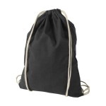 Cotton drawstring backpack, 100 g/m² black colour