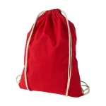 Cotton drawstring backpack, 100 g/m² red colour